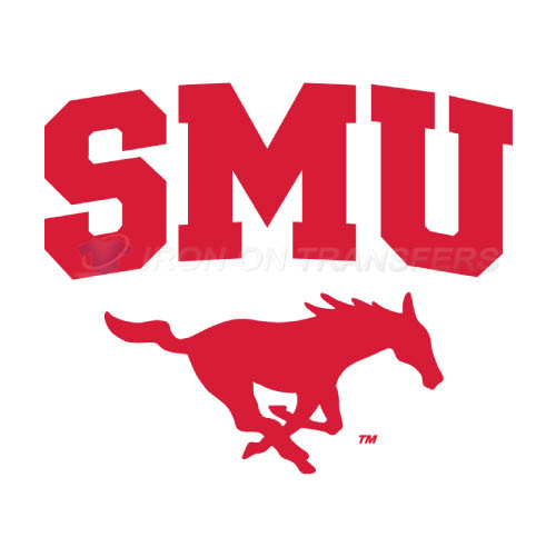 Southern Methodist Mustangs Logo T-shirts Iron On Transfers N630 - Click Image to Close